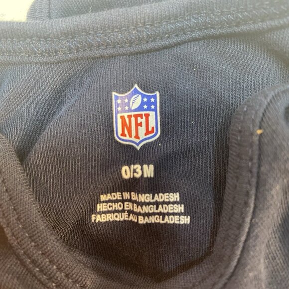 Denver Broncos NFL Football Baby Infant One Piece Bodysuit Eat Sleep Drool Blue - Picture 4 of 6